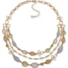 Anne Klein Layered Flower Necklace