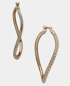 Anne Klein Gold Tone Infinity Hoop Earrings