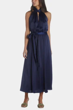 Anne Klein Montreal Charm Twist Neck Halter Midi