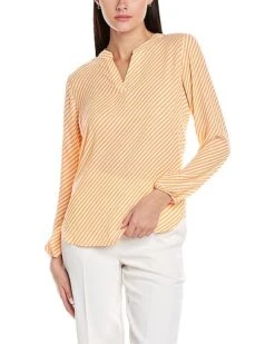 Anne Klein Split Neck Blouse Women