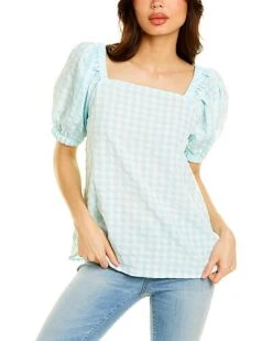 Anne Klein Seersucker Blouse Women