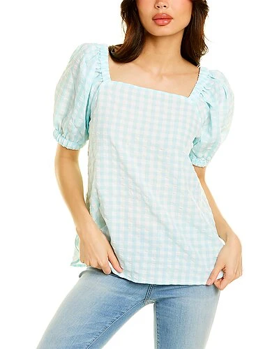 Anne Klein Seersucker Blouse Women