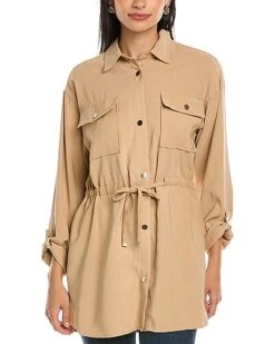 Anne Klein Drawstring Shirt Jacket Women