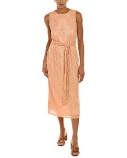 Anne Klein Tie Waist Midi Dress Women