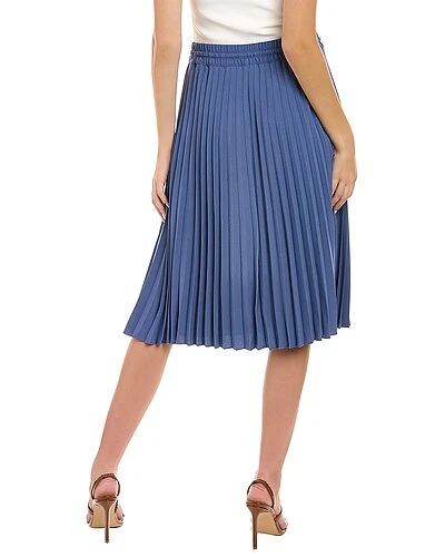 Anne Klein Pull-On Drawstring Pleated Midi Skirt Women - Image 2