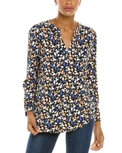 Anne Klein Ity Split Neck Tunic Top Women