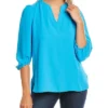 Anne Klein Split Neck Blouse Women