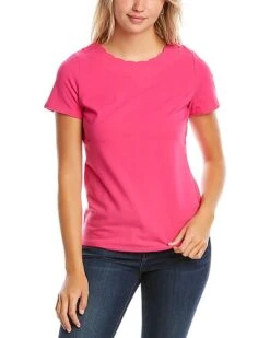 Anne Klein Scallop Neck T-Shirt Women