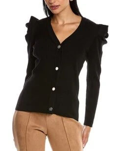 Anne Klein Puff Sleeve Cardigan Women