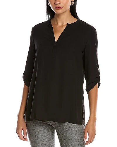 Anne Klein Roll Tab Sleeve Blouse Women