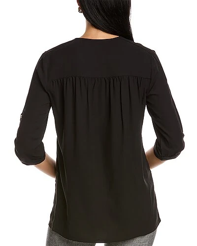 Anne Klein Roll Tab Sleeve Blouse Women - Image 2