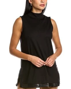 Anne Klein Mock Neck Tunic Women
