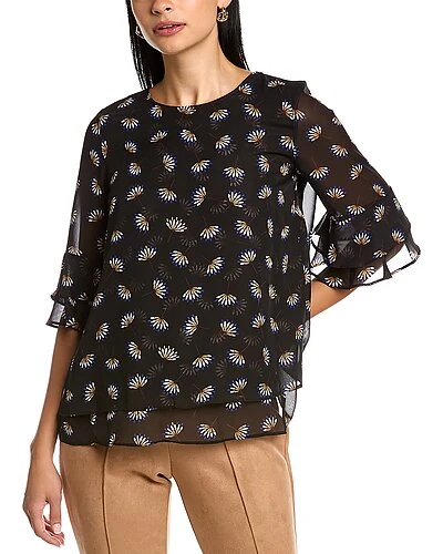 Anne Klein Double Layer Chiffon Blouse Women