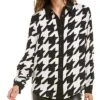 Anne Klein Large Houndstooth Blouse Women