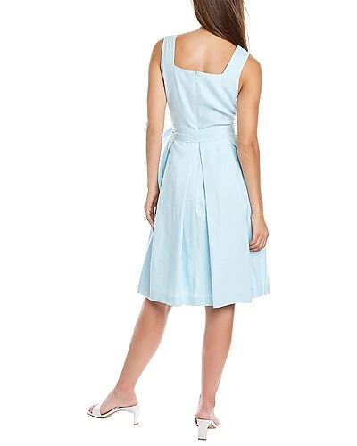 Anne Klein Tie Waist Linen-Blend A-Line Dress Women - Image 2