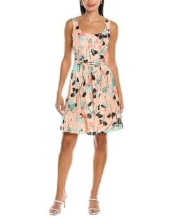 Anne Klein Pleated Mini Dress Women