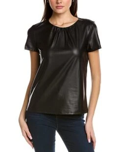 Anne Klein Gathered Neck Top Women