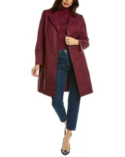 Anne Klein Quilted Trench Coat Women