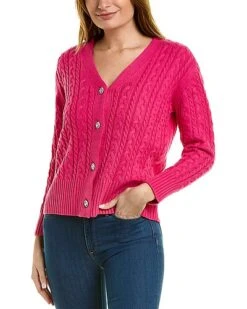 Anne Klein Cable Knit Cardigan Women