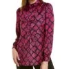 Anne Klein Printed Satin Blouse Women