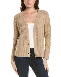 Anne Klein Cable Knit Cardigan Women