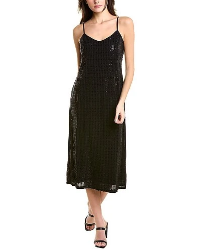 Anne Klein Linear Shine Slip Dress Women