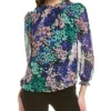 Anne Klein Printed Chiffon Top Women