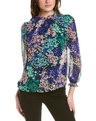Anne Klein Printed Chiffon Top Women