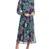 Anne Klein Printed Midi Dress Women
