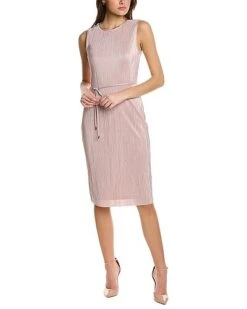 Anne Klein Pleated Charm Midi Dress Women
