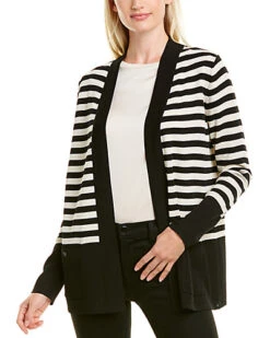 Anne Klein Striped Malibu Cardigan Women
