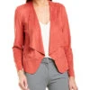 Anne Klein Drape Front Peplum Jacket Women
