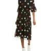 Anne Klein Large Dot Midi Dress Women