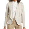 Anne Klein Drape Front Peplum Jacket Women