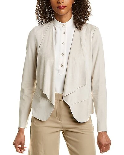 Anne Klein Drape Front Peplum Jacket Women