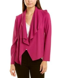 Anne Klein Serenity Knit Drape Front Jacket Women
