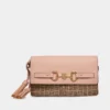 Anne Klein Horsebit Tassel Crossbody Bag