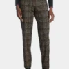 Anne Klein Plaid Ponte Pull On Slim Ankle Pant