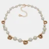 Anne Klein Pearl Collar Necklace With Knots