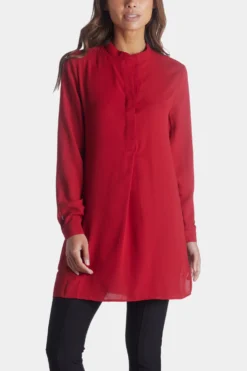 Anne Klein Long Sleeve Pop-Over Tunic