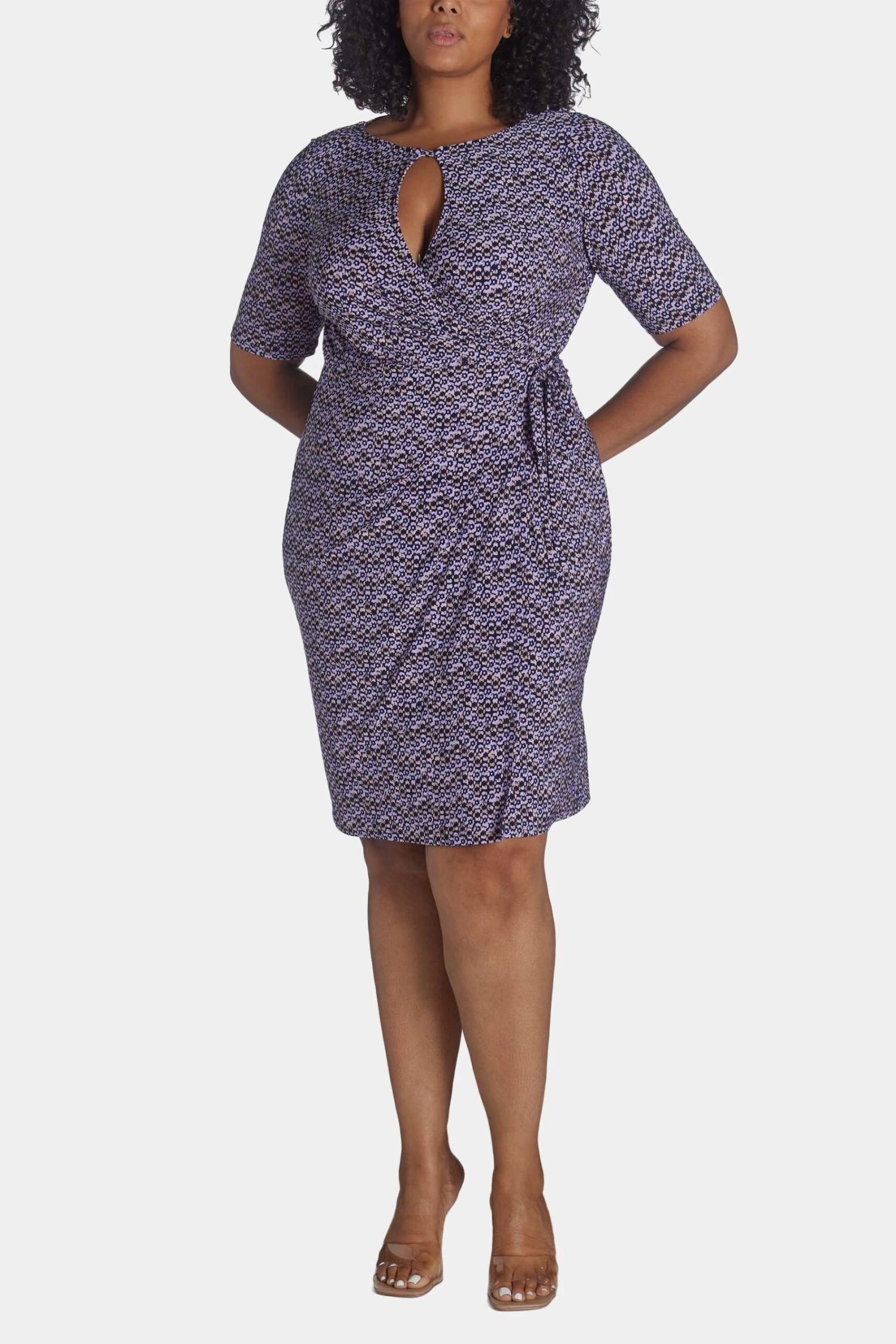 Anne Klein Printed Ity Mary Ellen Wrap Dress - Image 5