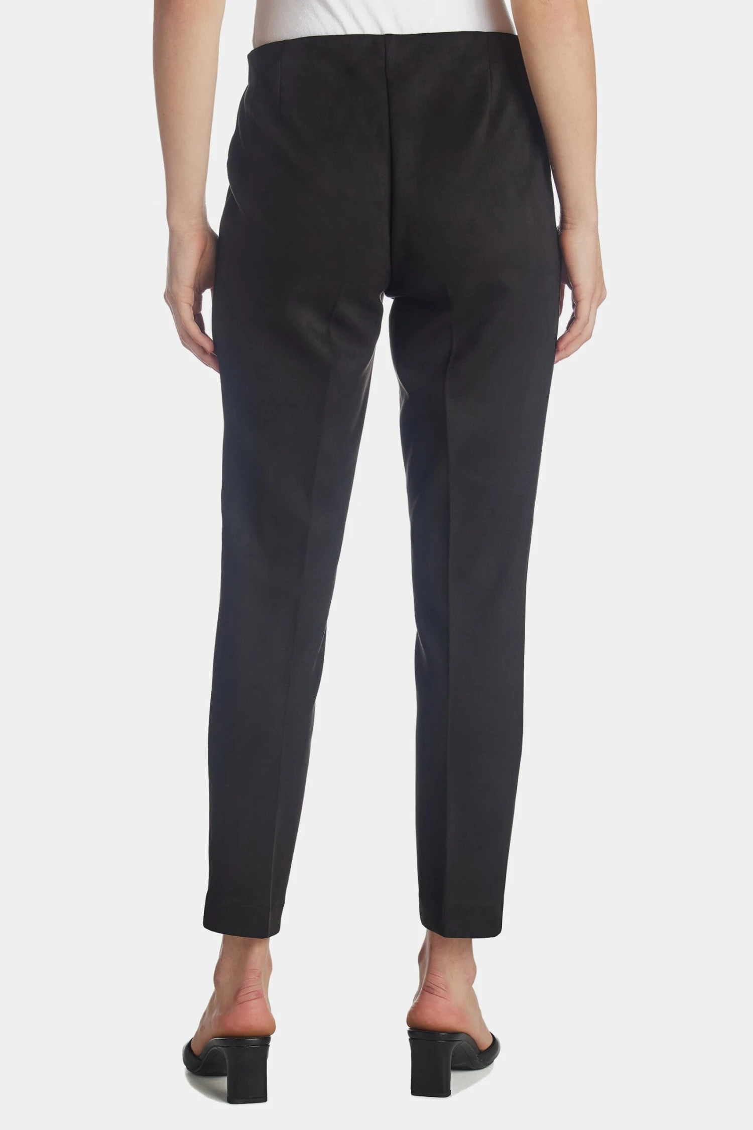 Anne Klein Scuba Suede Pull On Slim Ankle Pant - Image 3