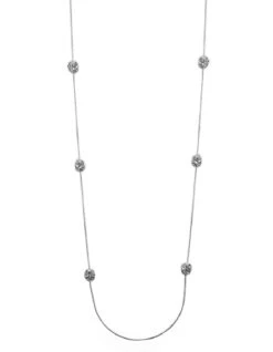 Anne Klein Silver-Tone Crystal Long Necklace