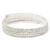 Anne Klein Silver-Tone Crystal Coil Bracelet