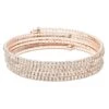 Anne Klein Rose Gold-Tone Crystal Coil Bracelet
