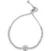 Anne Klein Silver-Tone Crystal Slider Bracelet