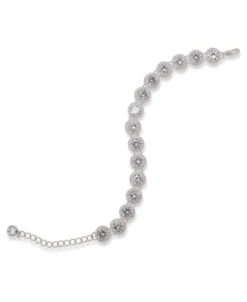 Anne Klein Silver-Tone Crystal Line Bracelet