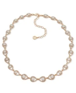 Anne Klein Pearl And Gold-Tone Collar Necklace