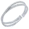 Anne Klein Silver-Tone Crystal Cuff Bracelet