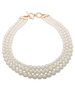 Anne Klein Triple Strand Pearl Necklace